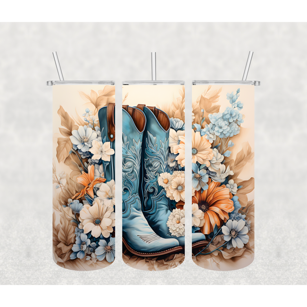 Boots & Flowers Tumbler