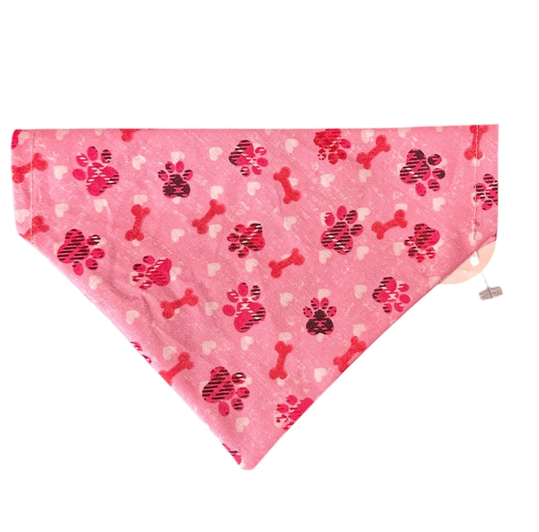 Pink Paws & Bones Bandana