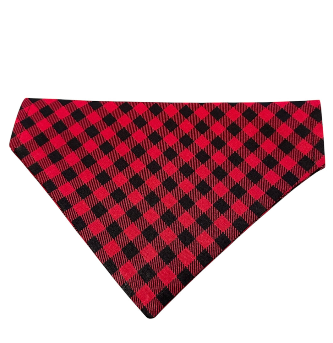 Red & Black Buffalo Plaid Bandana