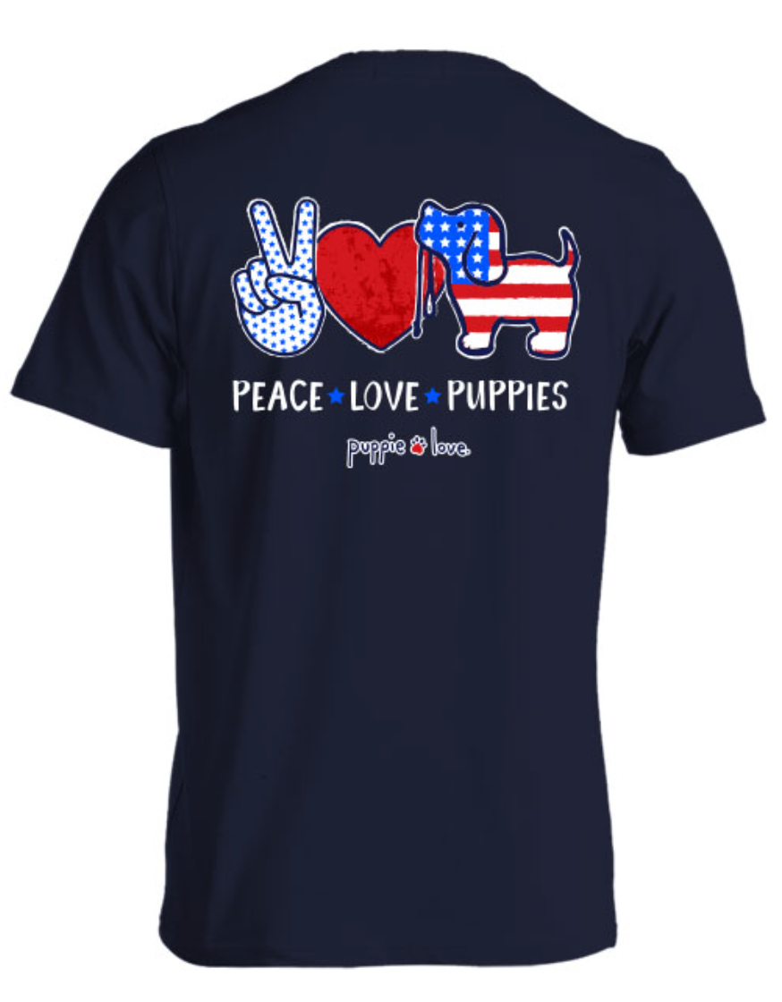 Peace Love Puppies Tee