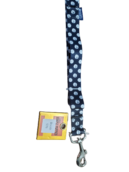 SS Navy Polka Dot Leash - Sassy Dogs Boutique 