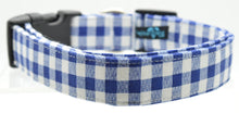 Load image into Gallery viewer, Blue Gingham Dog Collar - Shop Sassy Dogs

