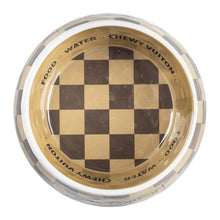 Load image into Gallery viewer, Checkered Chewy Vuiton Dog Bowl - Shop Sassy Dogs
