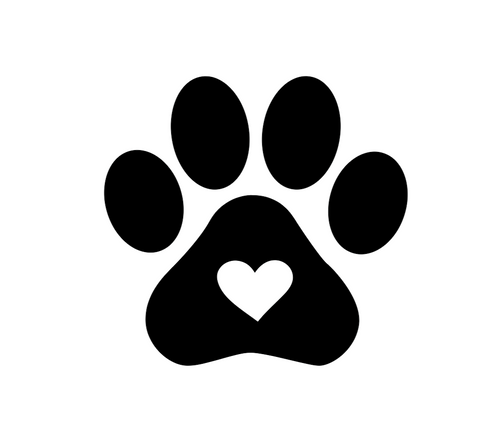 Paw Print With Heart Car Decal - Sassy Dogs Boutique 