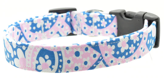 Pink and Blue Paisley Collar - Sassy Dogs Boutique