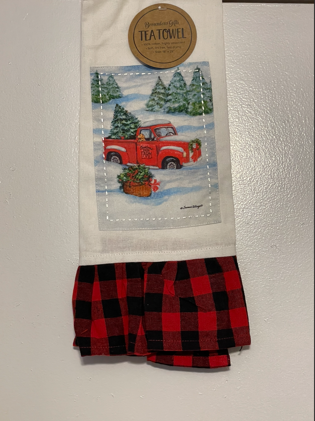 Christmas Truck Tea Towel