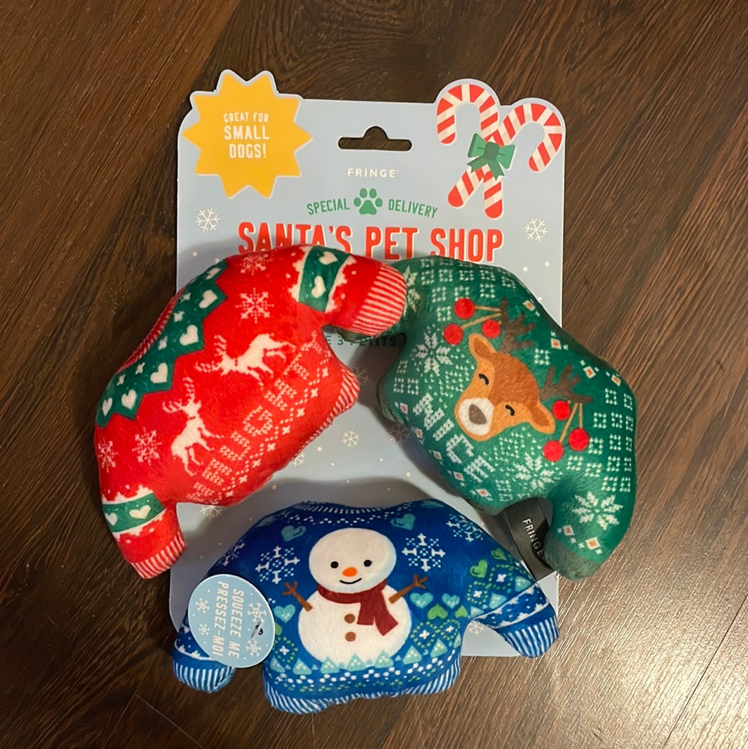 Christmas 3 Piece sweater toy set